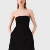 Mini-robe bustier en lin Mini-robe bustier en lin