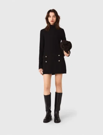 Mini-robe à col roulé