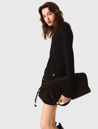 Mini-robe à col roulé