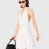 Mini-robe dos nu brodée Mini-robe dos nu brodée