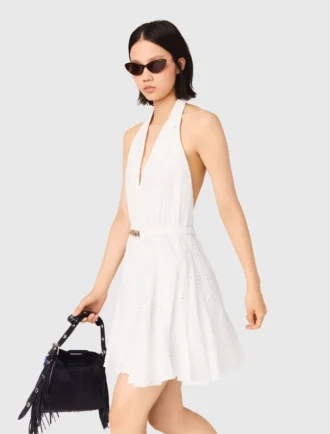 Mini-robe dos nu brodée