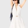 Mini-robe dos nu brodée Mini-robe dos nu brodée