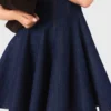 Mini-robe en denim à volants Mini-robe en denim à volants