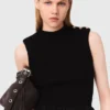 Mini-robe en maille côtelée et taffetas