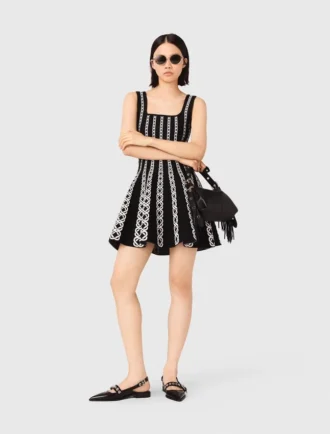 Mini-robe en maille jacquard