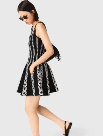 Mini-robe en maille jacquard
