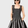 Mini-robe en maille jacquard Mini-robe en maille jacquard