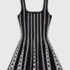 Mini-robe en maille jacquard Mini-robe en maille jacquard