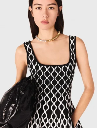 Collier de perles bicolore