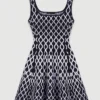 Mini-robe en maille à motifs Mini-robe en maille à motifs