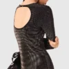 Mini-robe en maille à strass Mini-robe en maille à strass