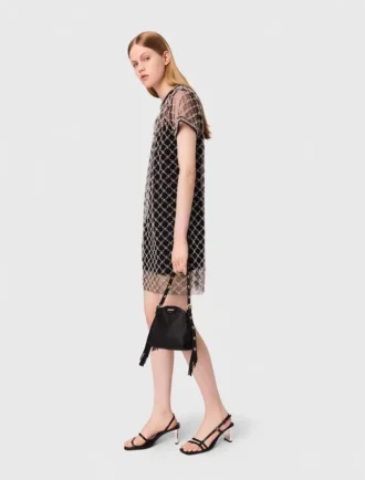 Mini-robe en tulle brodée