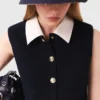 Mini-robe en tweed avec col amovible