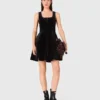 Mini-robe patineuse en velours