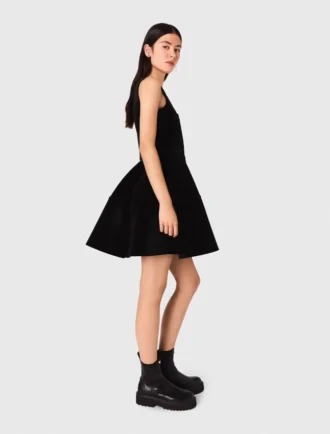 Mini-robe patineuse en velours