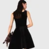 Mini-robe patineuse en velours
