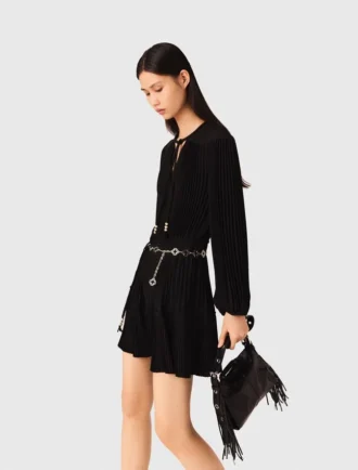 Mini-robe plissée