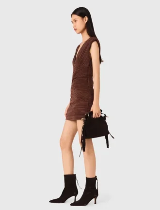 Mini-robe plissée