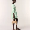 Mini-robe plissée à motifs