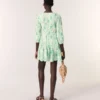 Mini-robe plissée à motifs