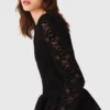 Mini-robe évasée en velours