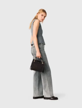 Mini sac cabas en cuir matelassé