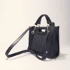 Mini sac cabas en cuir matelassé