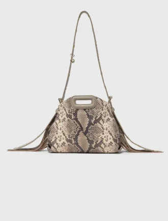 Mini sac Miss M à motif python