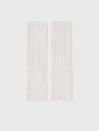 Mitaines en laine et strass