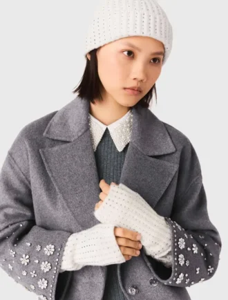Mitaines en laine et strass
