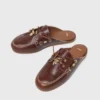 Mules bateau en cuir Mules bateau en cuir