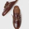 Mules bateau en cuir Mules bateau en cuir