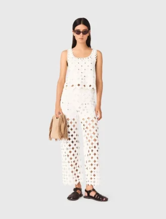 Pantalon au crochet avec miroirs