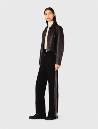 Pantalon avec bande en strass