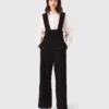 Pantalon brodé avec bretelles Pantalon brodé avec bretelles