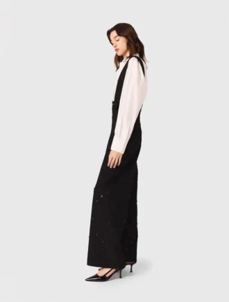 Pantalon brodé avec bretelles Pantalon brodé avec bretelles