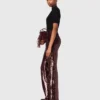 Pantalon brodé de paillettes