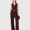 Pantalon de costume ajusté à taille haute Pantalon de costume ajusté à taille haute