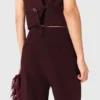 Pantalon de costume ajusté à taille haute Pantalon de costume ajusté à taille haute