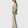 Pantalon de costume en mélange de lin