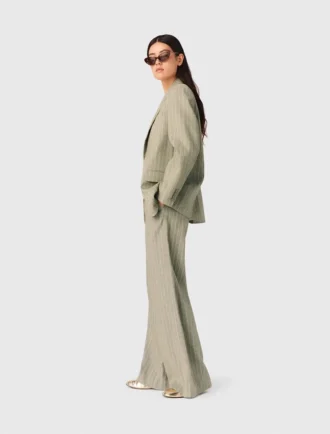 Pantalon de costume en mélange de lin