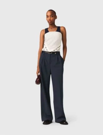 Pantalon de costume à fines rayures