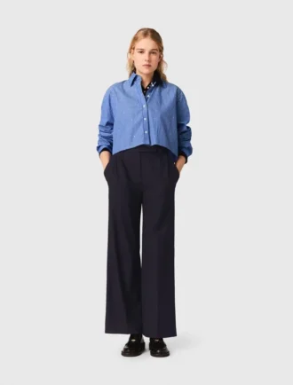 Pantalon de costume à jambes larges