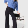 Pantalon de costume à jambes larges