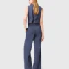 Pantalon de costume à plis avec strass