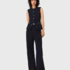 Pantalon droit en tweed