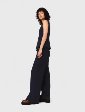 Pantalon droit en tweed