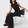 Pantalon droit en tweed