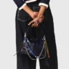 Pantalon en coton avec ceinture en cuir