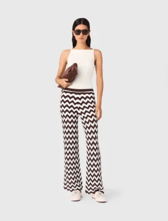 Pantalon en crochet zigzag Pantalon en crochet zigzag